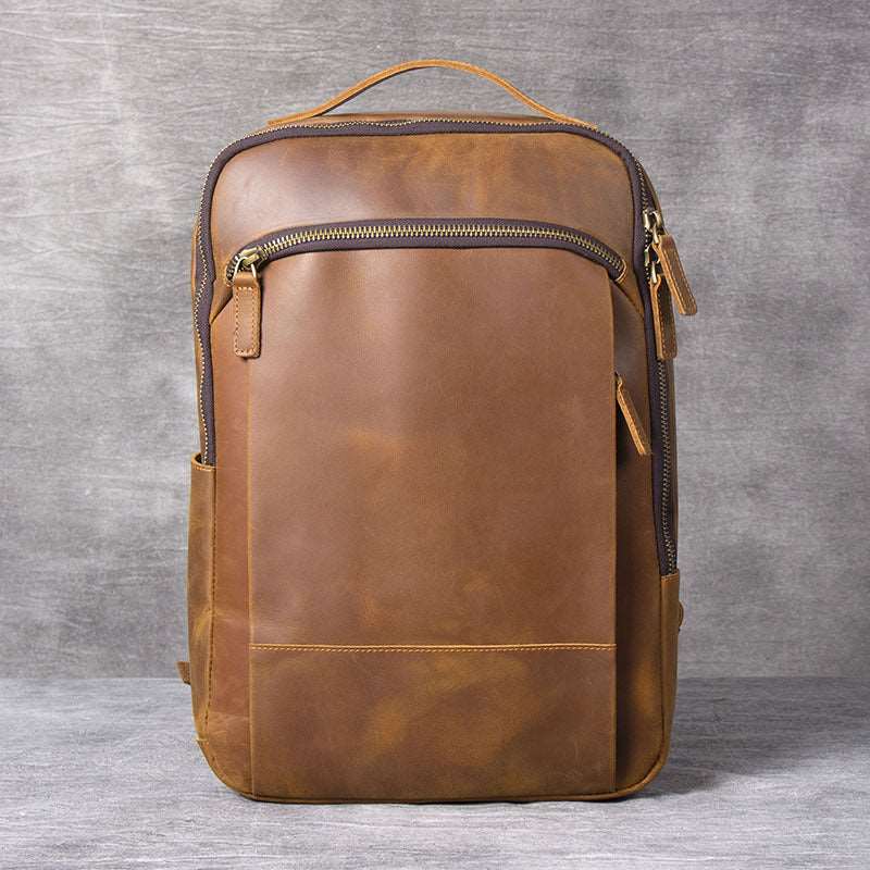 Men's  First Layer Cowhide Leather Computer Bag