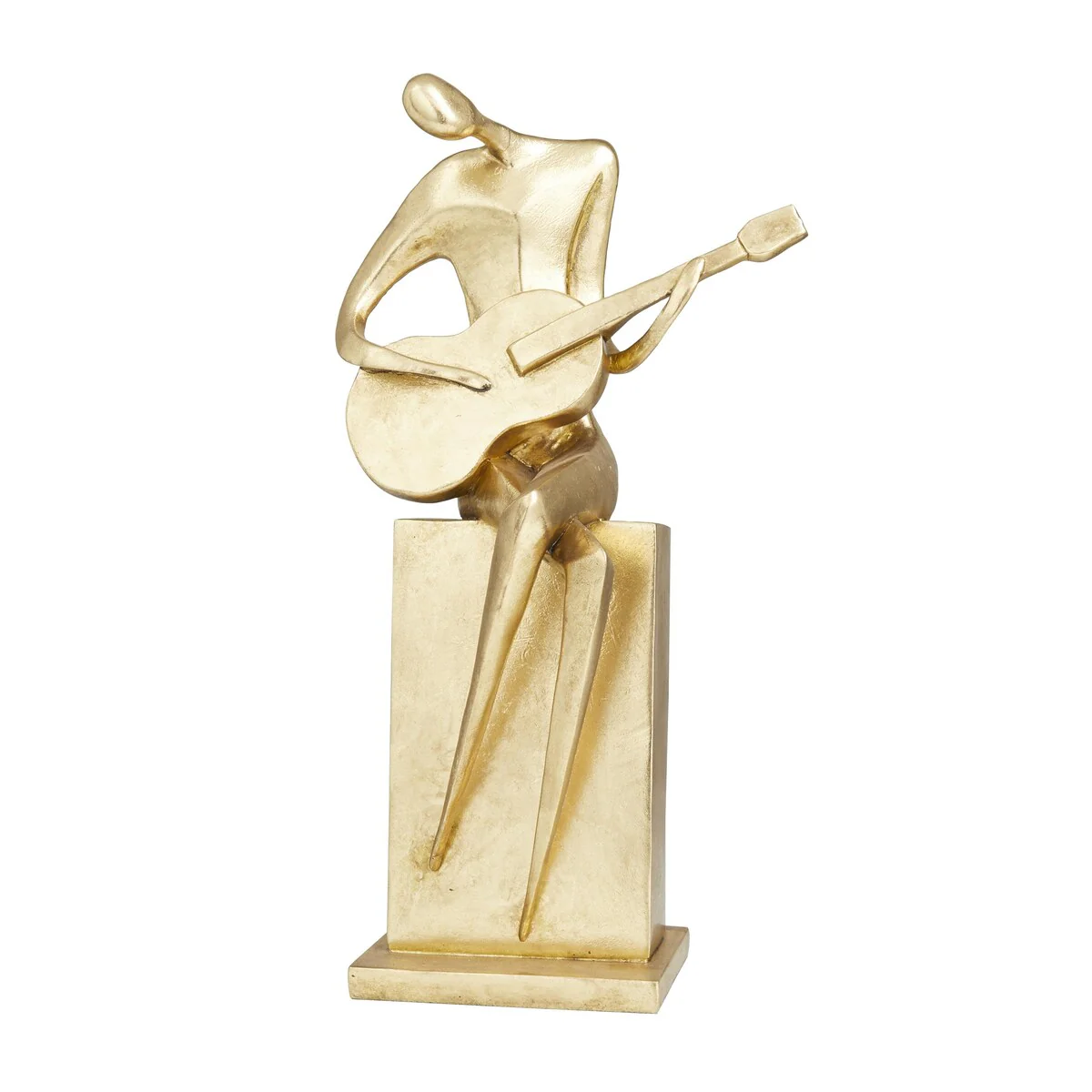 Polystone Musician Decorative Sculpture - Gold