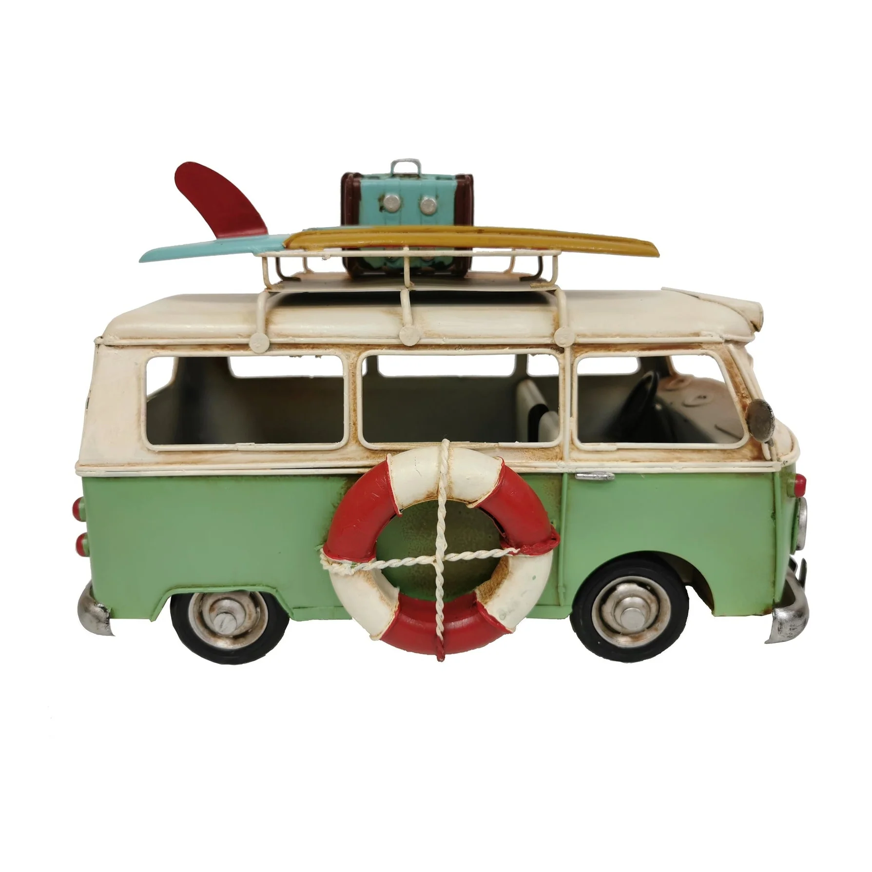 VW Green Metal Bus Model