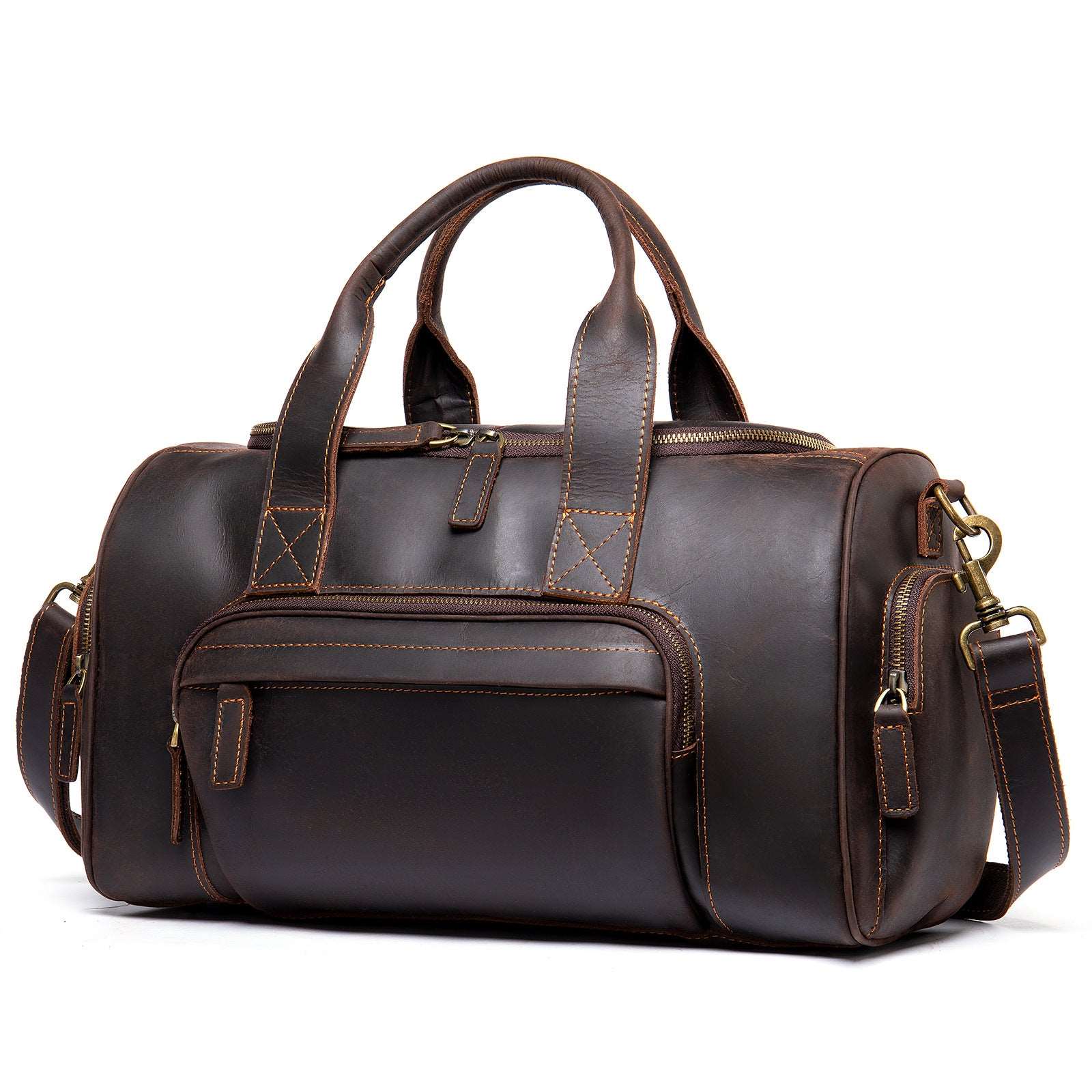 Men's  Retro Leather Large Capacity Luggage Bag